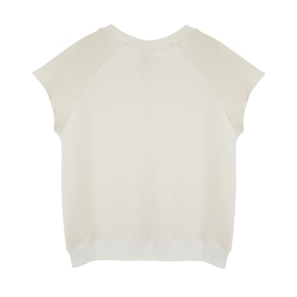 Copied - DAYDREAMER Heart Cutoff Sweatshirt in Dirty White S - Picture 3 of 12